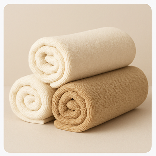 J’reii Plush Cotton Towel Set – Neutrals Trio