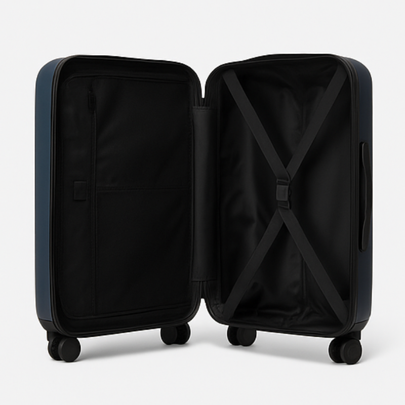 J’reii Signature Carry-On Spinner Luggage - Navy Blue
