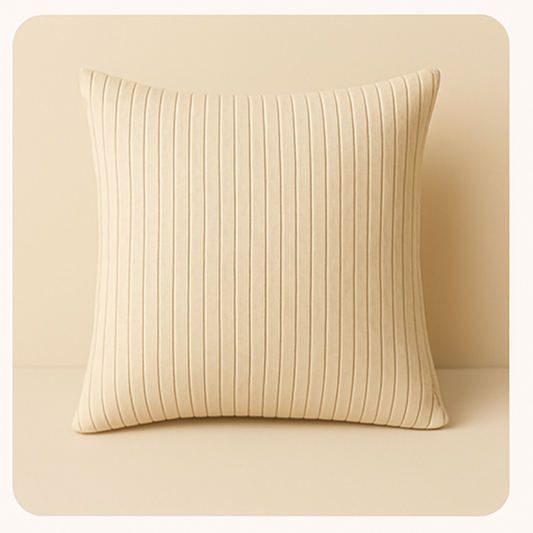 J’reii Ribbed Comfort Throw Pillow – Cream Ivory