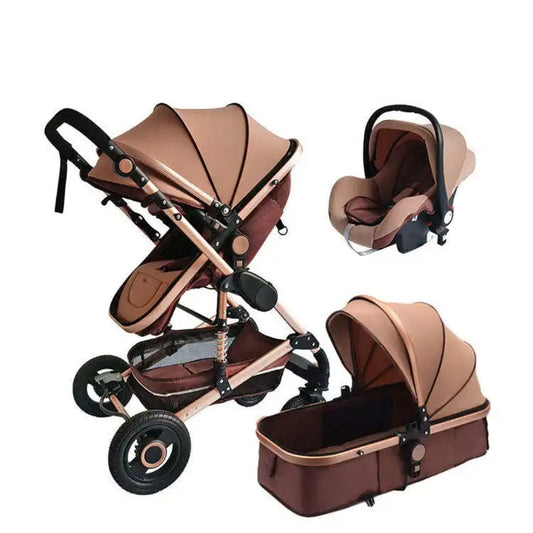 J’reii 3-in-1 Luxury Travel System – Mocha Bronze Edition